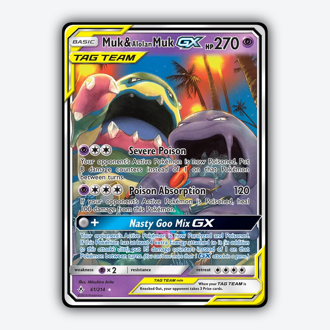 Muk & Alolan Muk-GX 061/214 - Unbroken Bonds Set - Card Rug