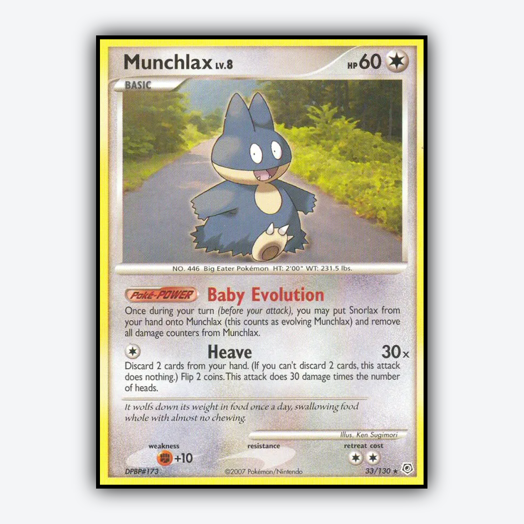 Munchlax 033/130 - Diamond & Pearl Set - Card Rug
