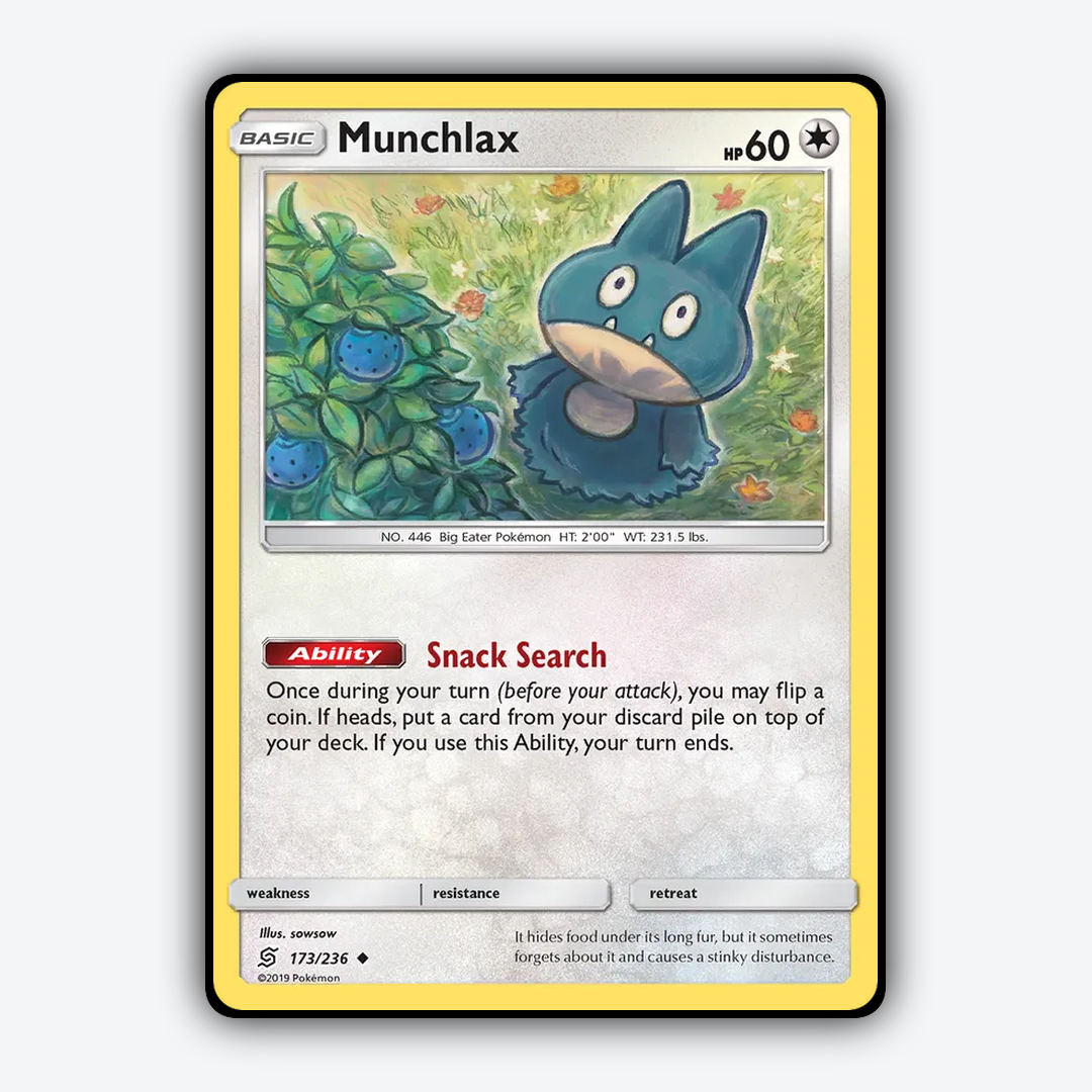 Munchlax 173/236 - Unified Minds Set - Card Rug