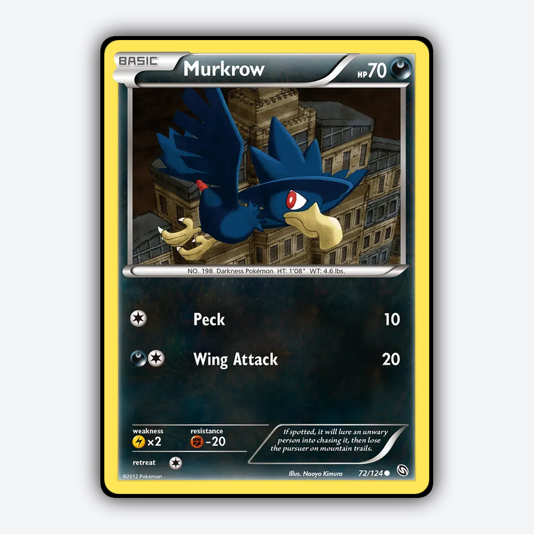 Murkrow 072/124 - Dragons Exalted Set - Card Rug