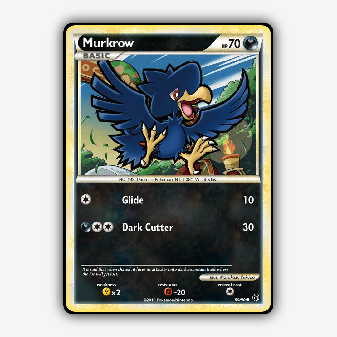 Murkrow 059/90 - HS—Undaunted Set - Card Rug