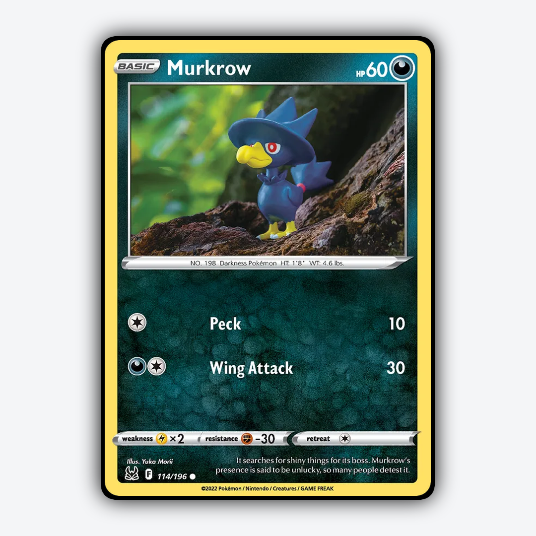 Murkrow 114/196 - Lost Origin Set - Card Rug