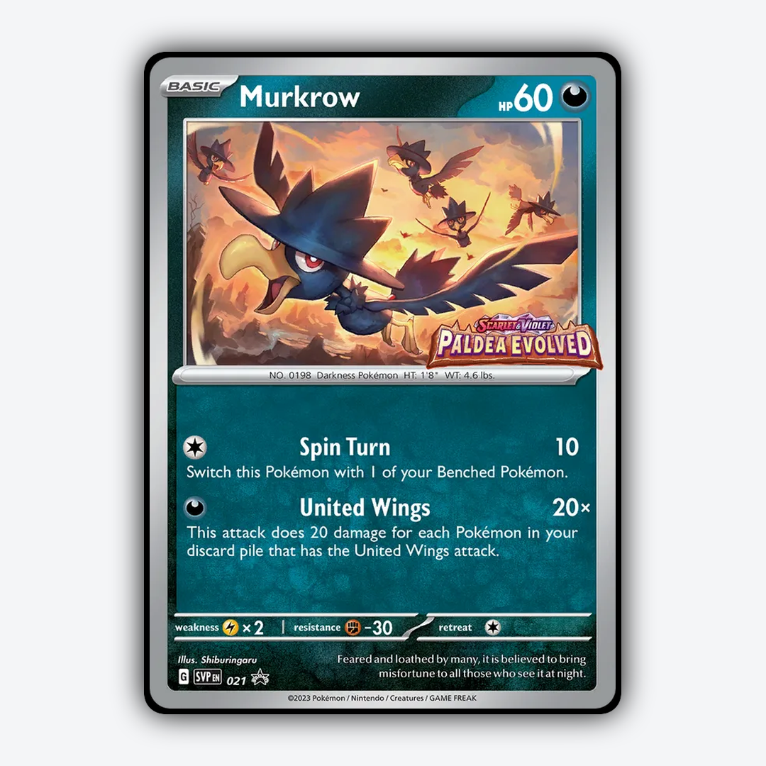 Murkrow #21 - Scarlet & Violet Black Star Promos Set - Card Rug