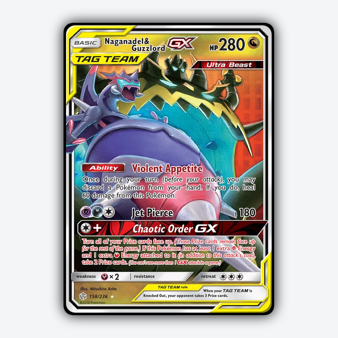 Naganadel & Guzzlord-GX 158/236 - Cosmic Eclipse Set - Card Rug