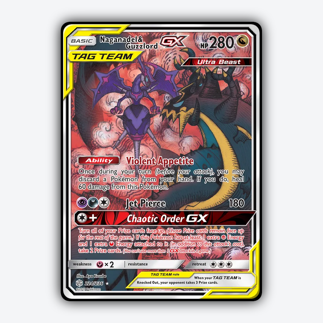 Naganadel & Guzzlord-GX 224/236 - Cosmic Eclipse Set - Card Rug