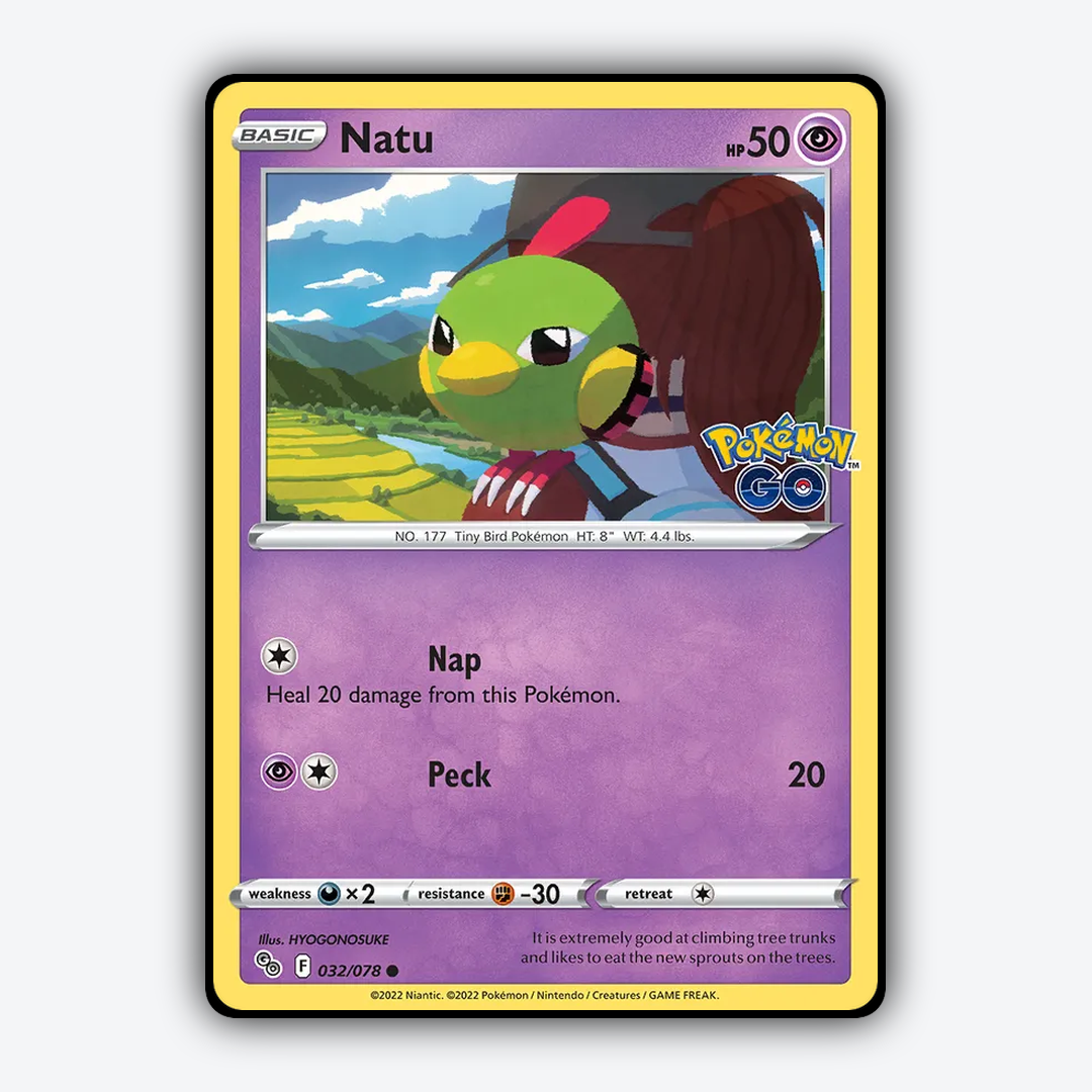 Natu 032/78 - Pokémon GO Set - Card Rug