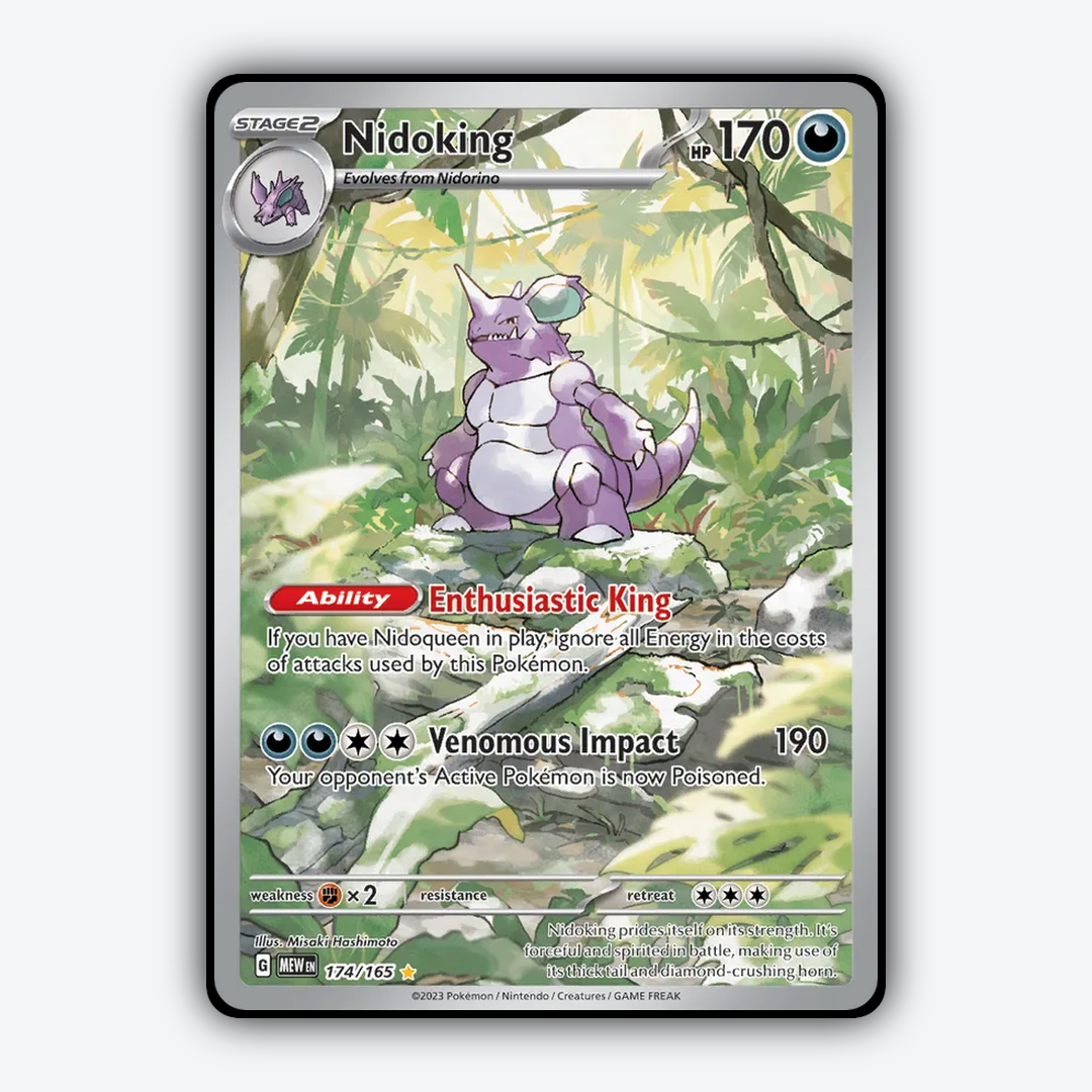 Nidoking #174 - 151 Set - Card Rug