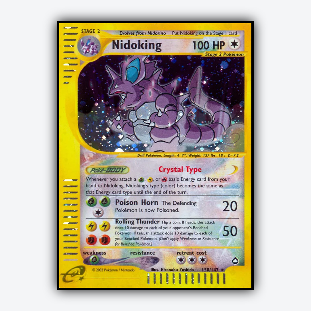 Nidoking 150/147 - Aquapolis Set - Card Rug