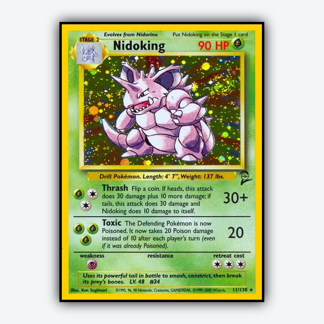 Nidoking 011/130 - Base Set 2 Set - Card Rug