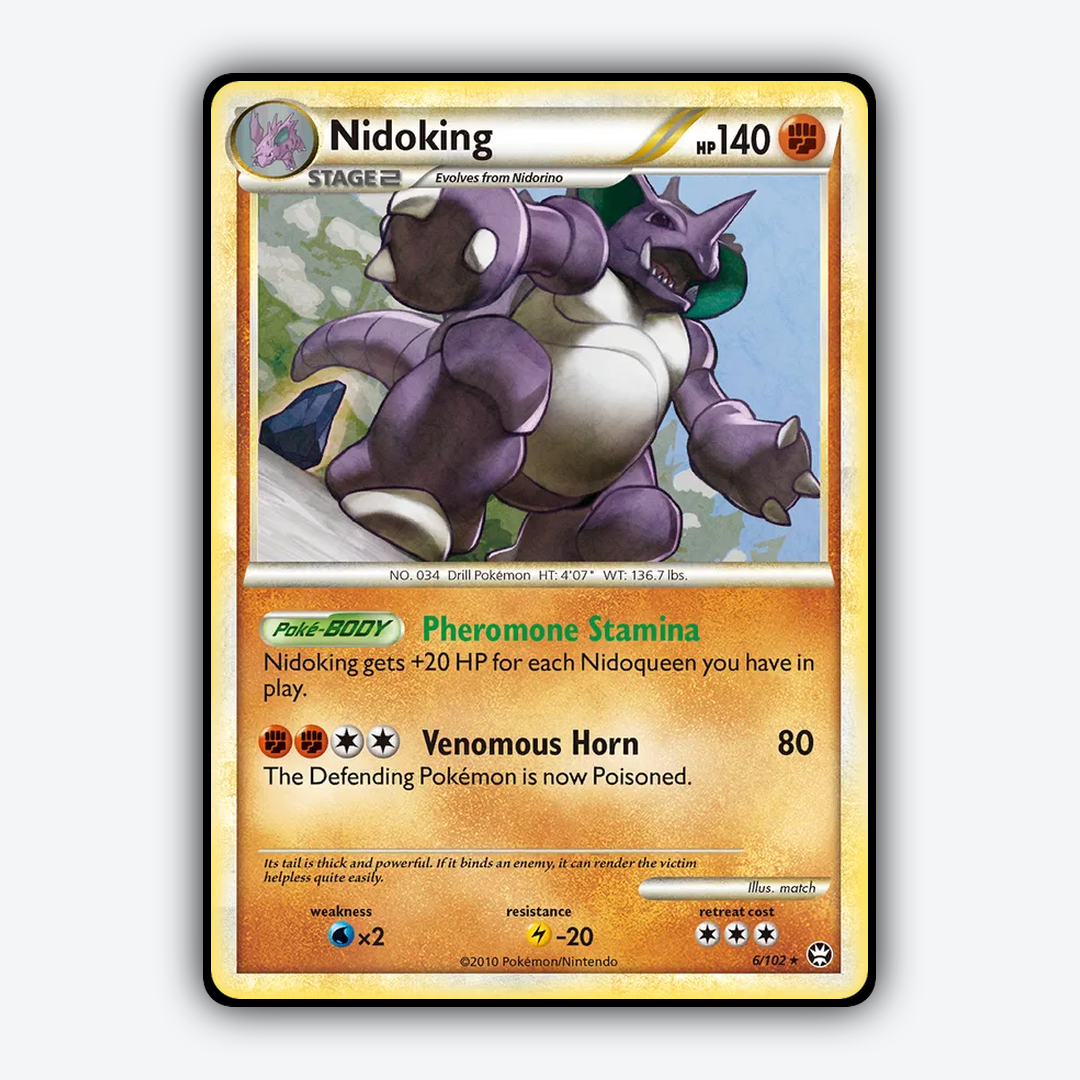 Nidoking 006/102 - HS—Triumphant Set - Card Rug