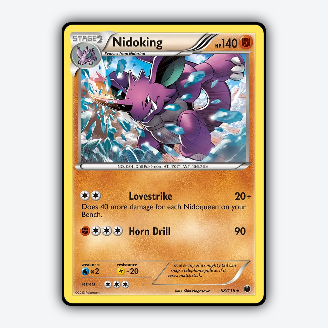 Nidoking 058/116 - Plasma Freeze Set - Card Rug