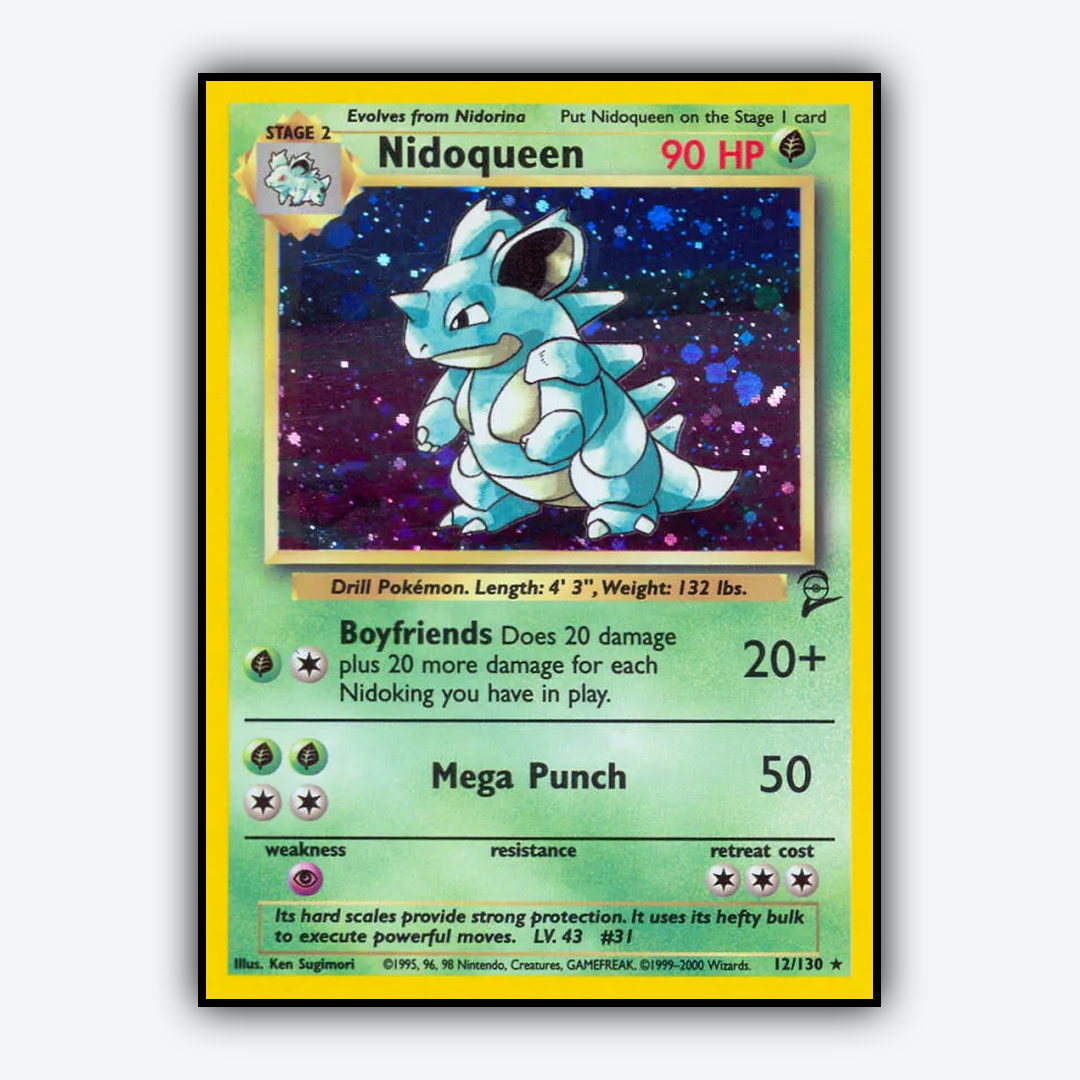 Nidoqueen 012/130 - Base Set 2 Set - Card Rug