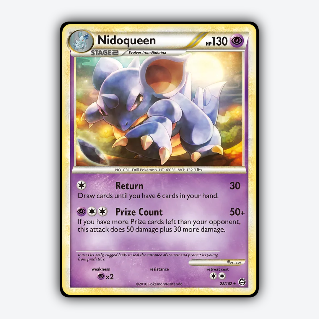 Nidoqueen 028/102 - HS—Triumphant Set - Card Rug