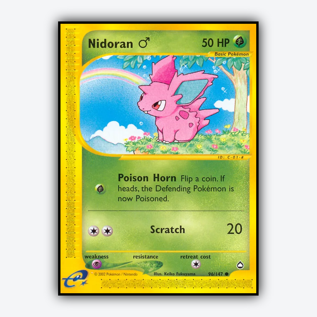 Nidoran ♂ 096/147 - Aquapolis Set - Card Rug