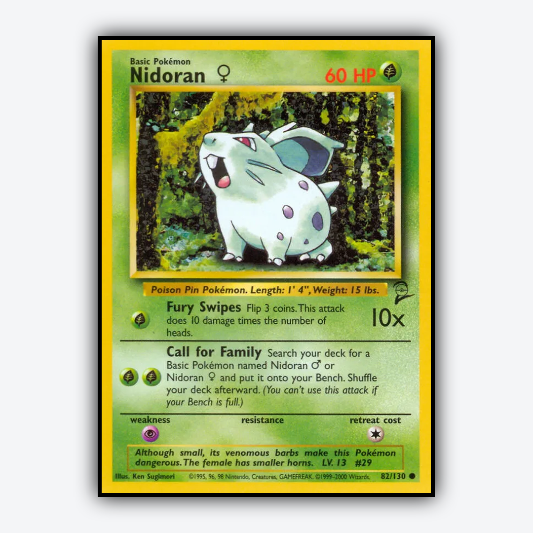 Nidoran ♀ 082/130 - Base Set 2 Set - Card Rug