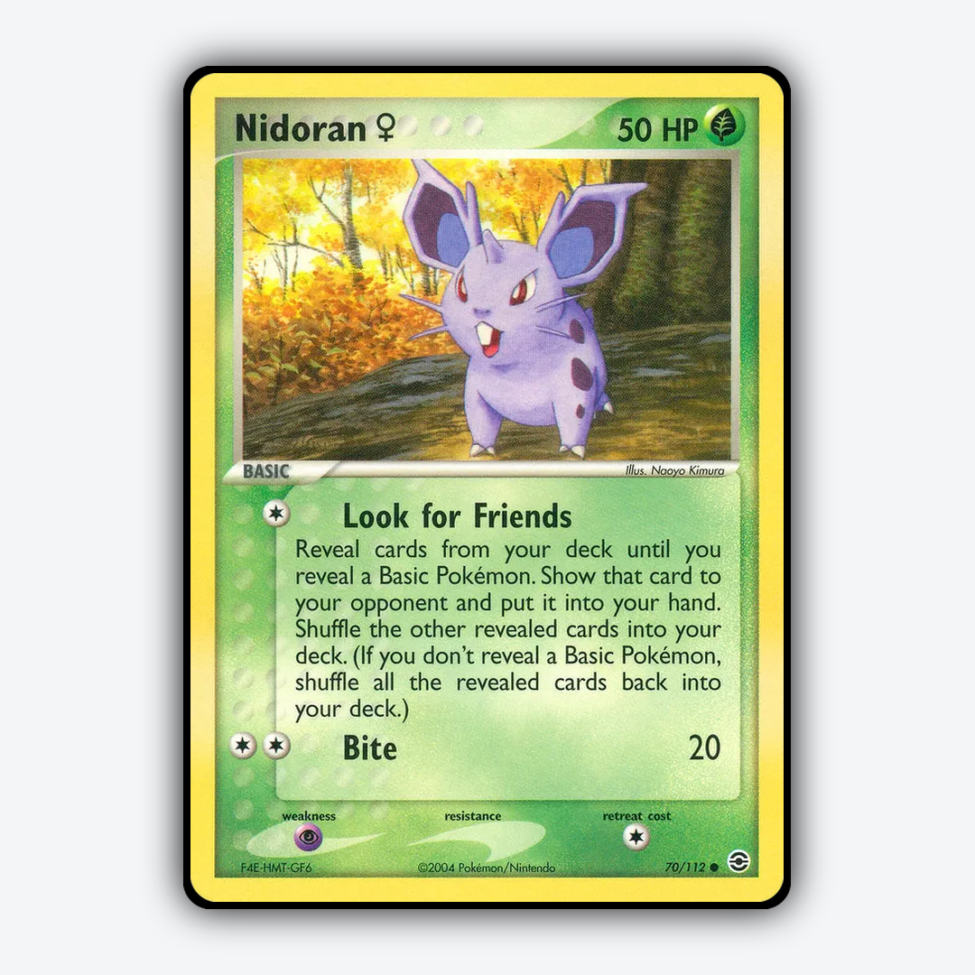Nidoran ♀ 070/112 - FireRed & LeafGreen Set - Card Rug
