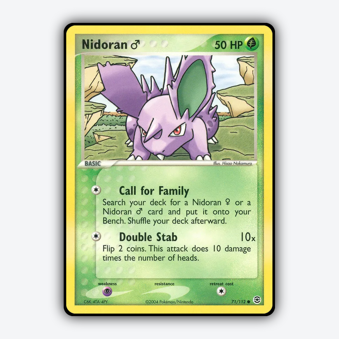 Nidoran ♂ 071/112 - FireRed & LeafGreen Set - Card Rug