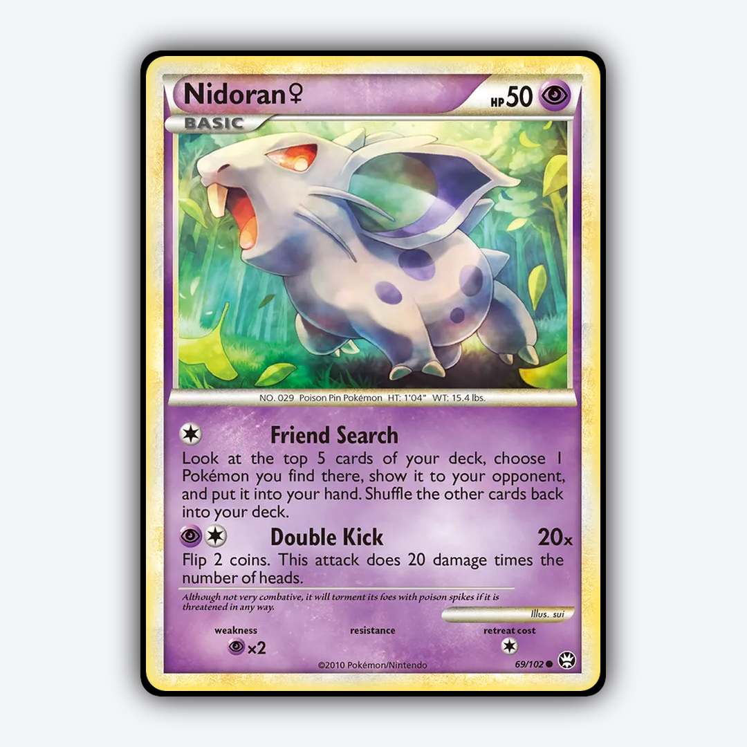 Nidoran ♀ 069/102 - HS—Triumphant Set - Card Rug