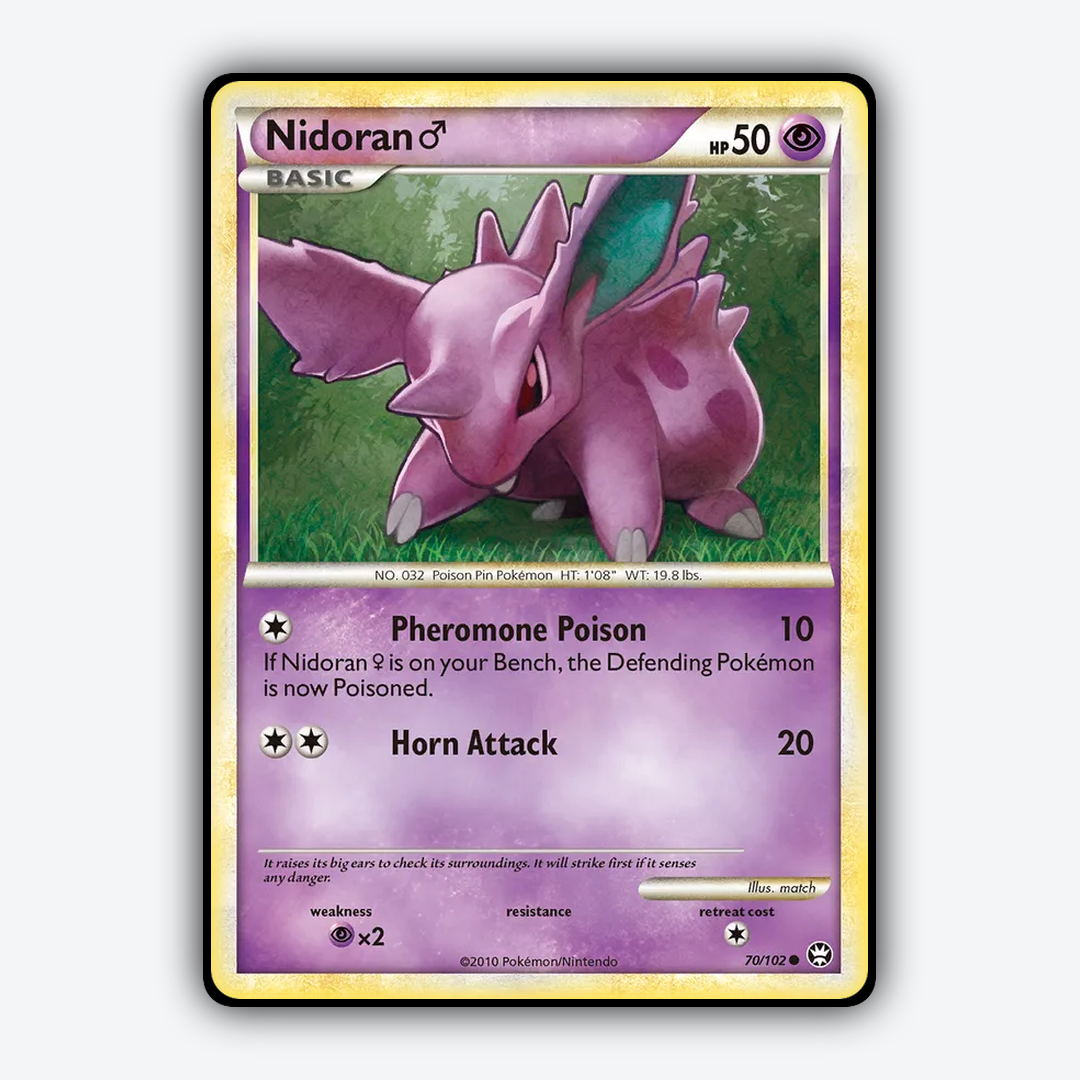 Nidoran ♂ 070/102 - HS—Triumphant Set - Card Rug