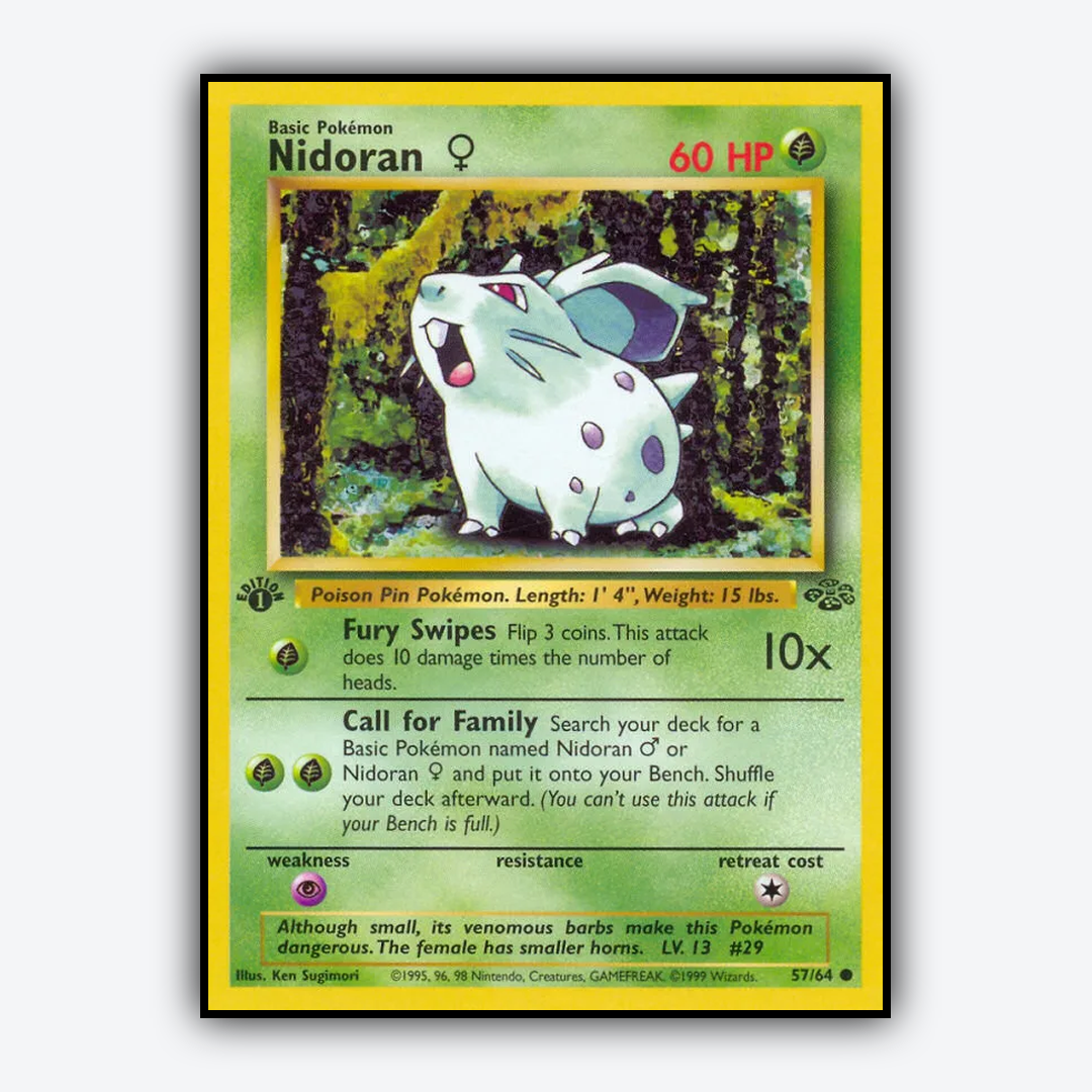 Nidoran ♀ 057/64 - Jungle Set - Card Rug