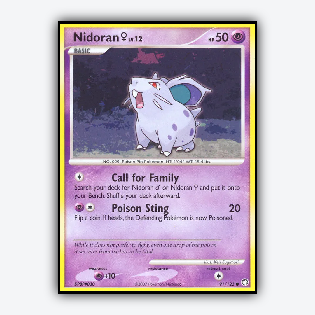Nidoran ♀ 091/123 - Mysterious Treasures Set - Card Rug