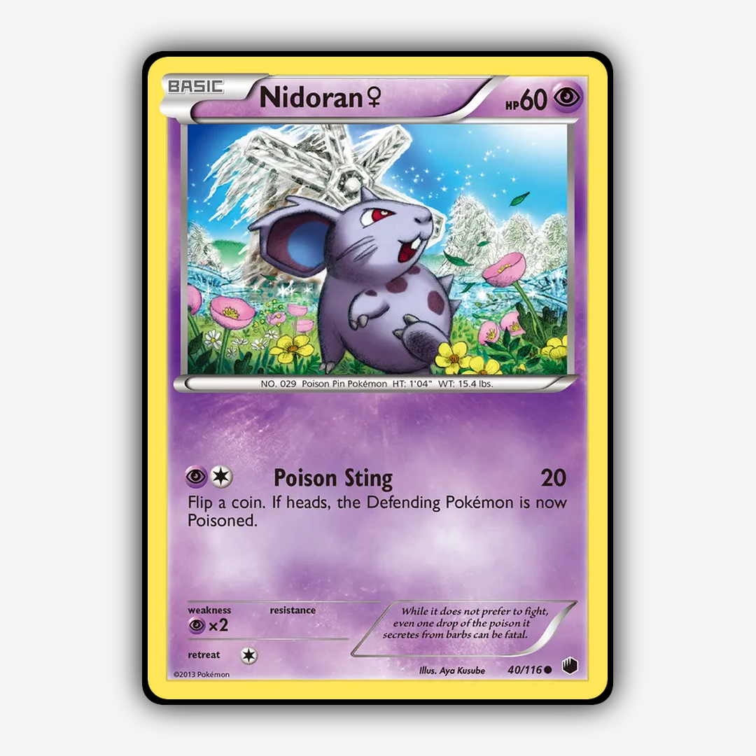 Nidoran ♀ 040/116 - Plasma Freeze Set - Card Rug