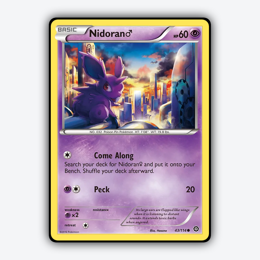 Nidoran ♂ 043/114 - Steam Siege Set - Card Rug