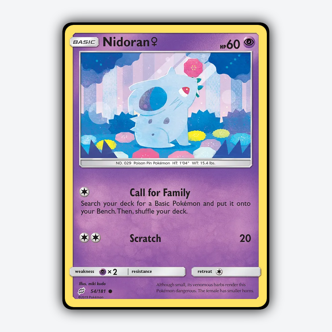 Nidoran ♀ 054/181 - Team Up Set - Card Rug