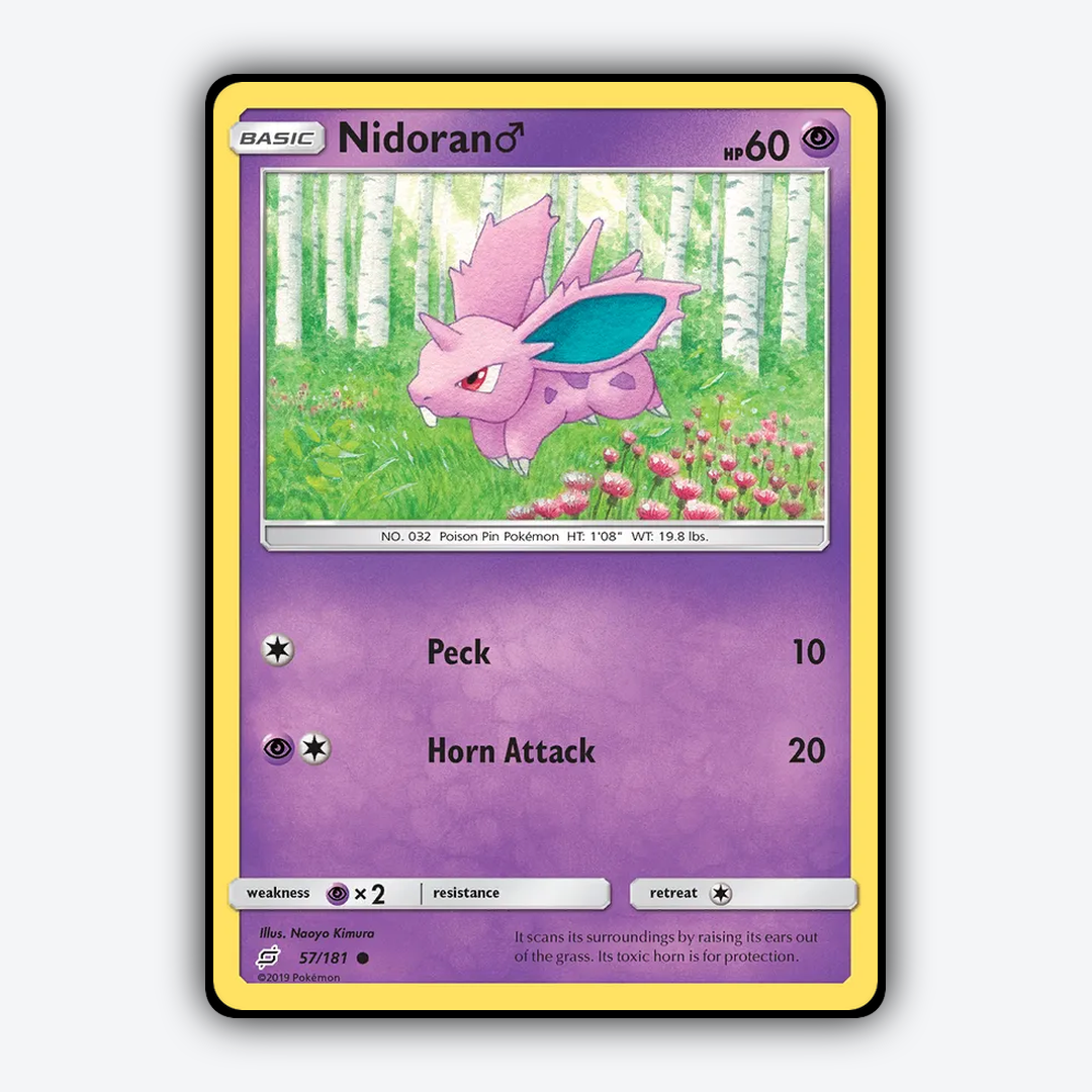 Nidoran ♂ 057/181 - Team Up Set - Card Rug