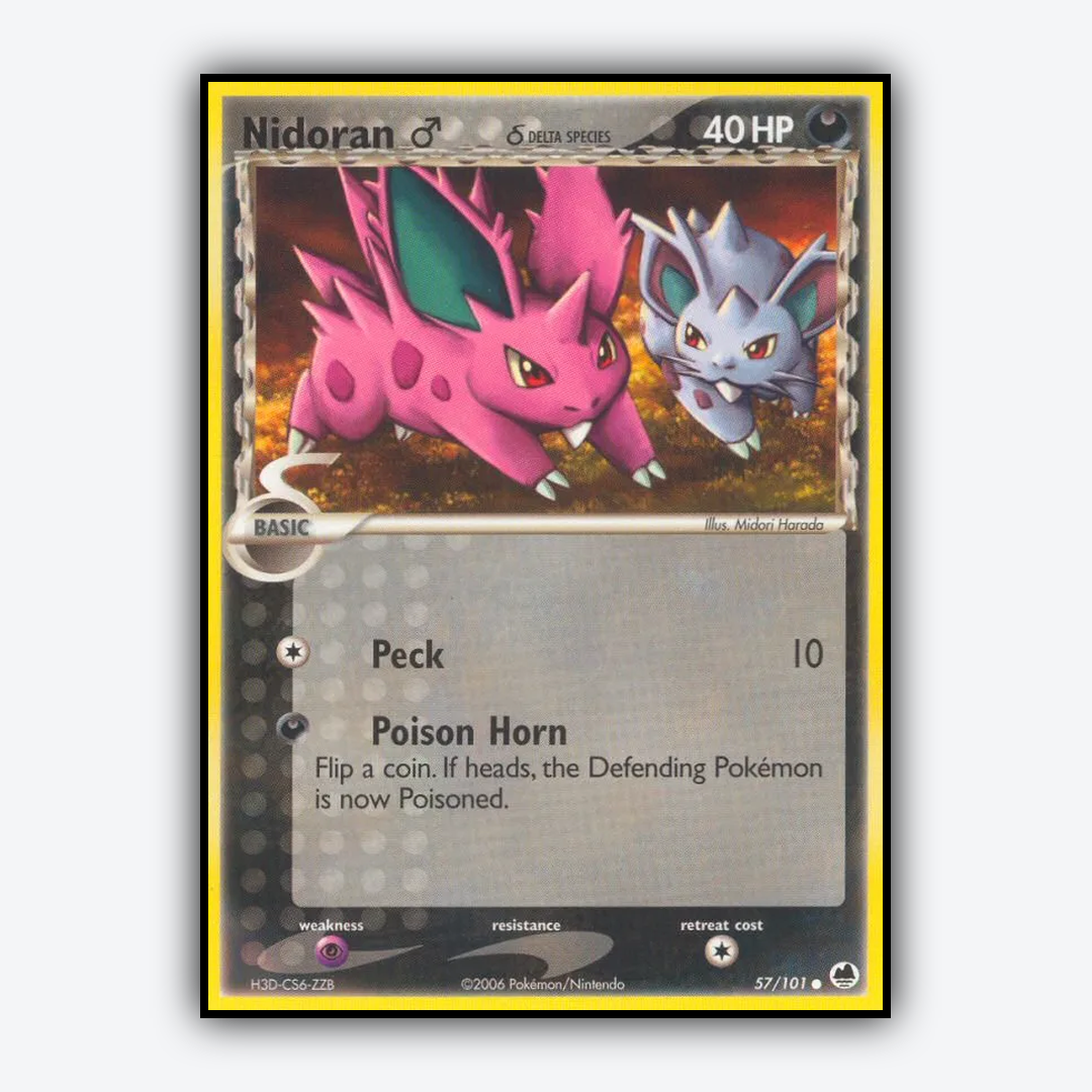 Nidoran ♂ δ 057/101 - Dragon Frontiers Set - Card Rug