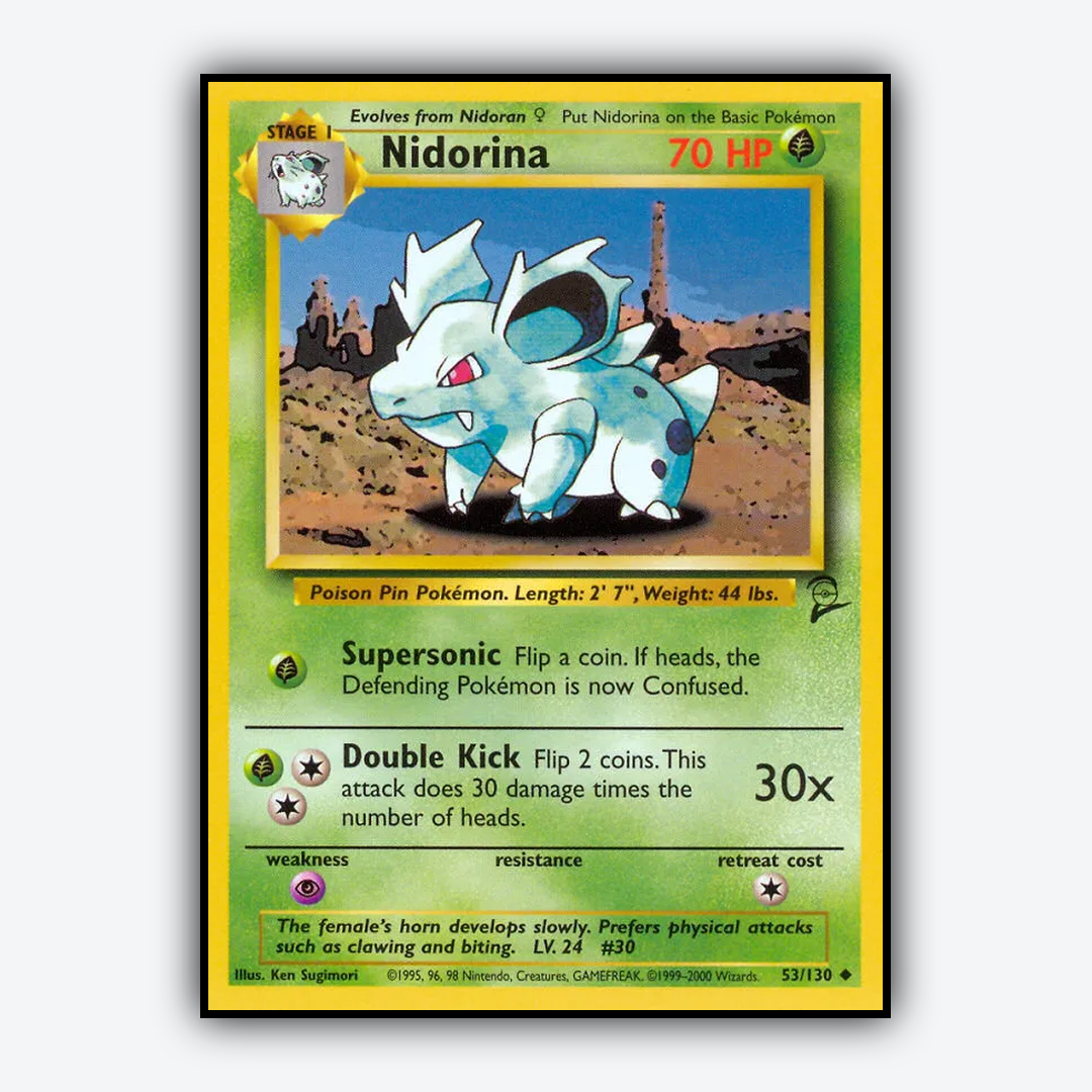 Nidorina 053/130 - Base Set 2 Set - Card Rug