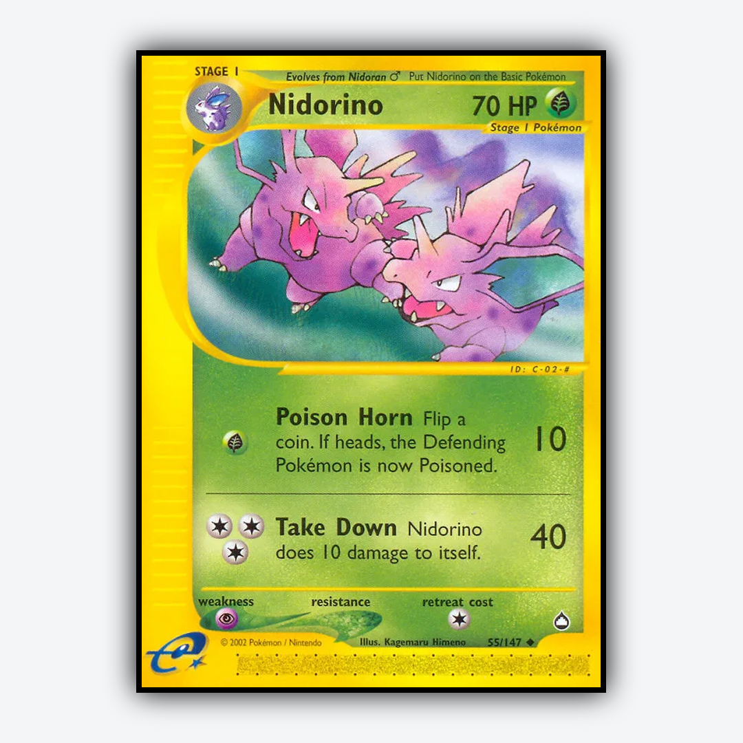 Nidorino 055/147 - Aquapolis Set - Card Rug