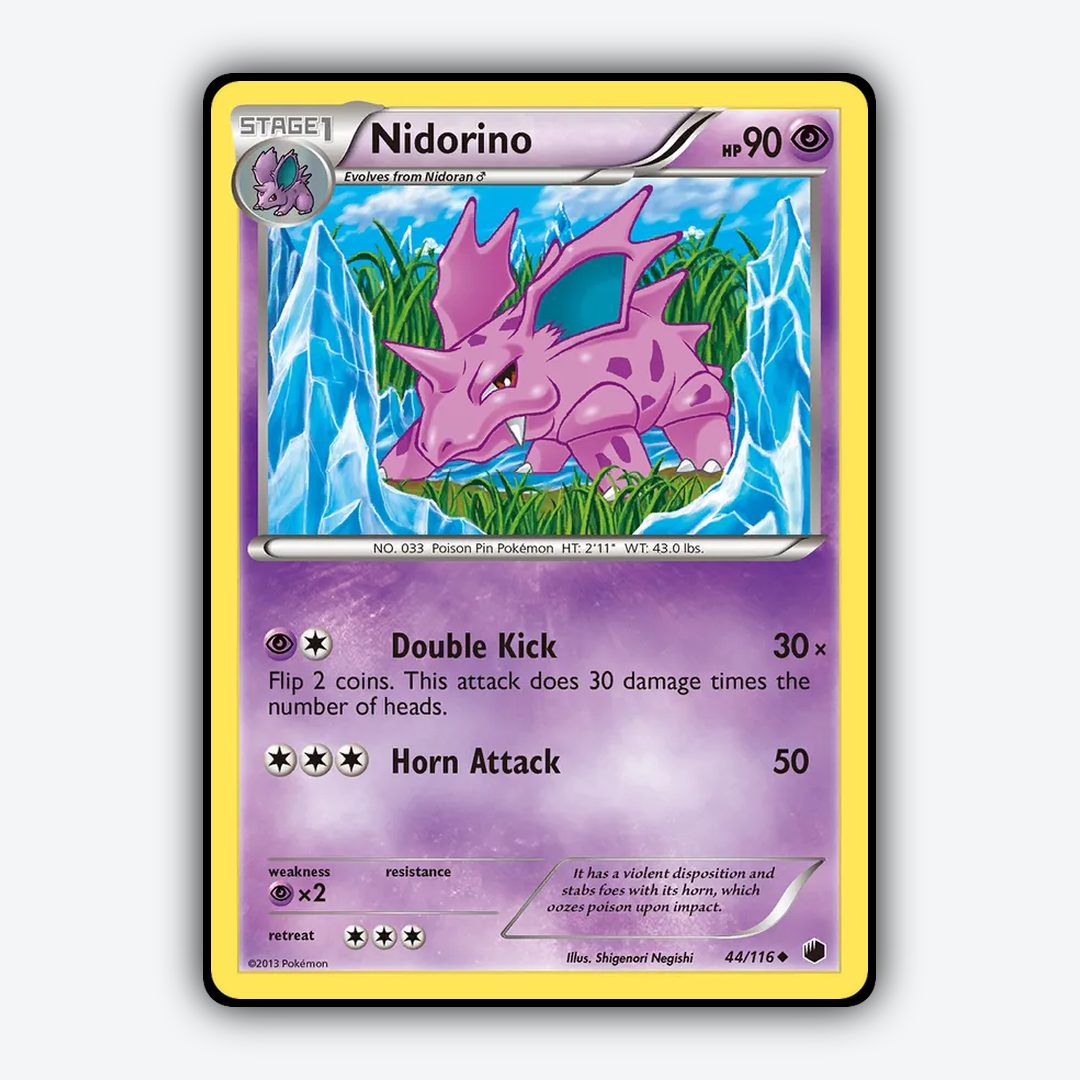 Nidorino 044/116 - Plasma Freeze Set - Card Rug