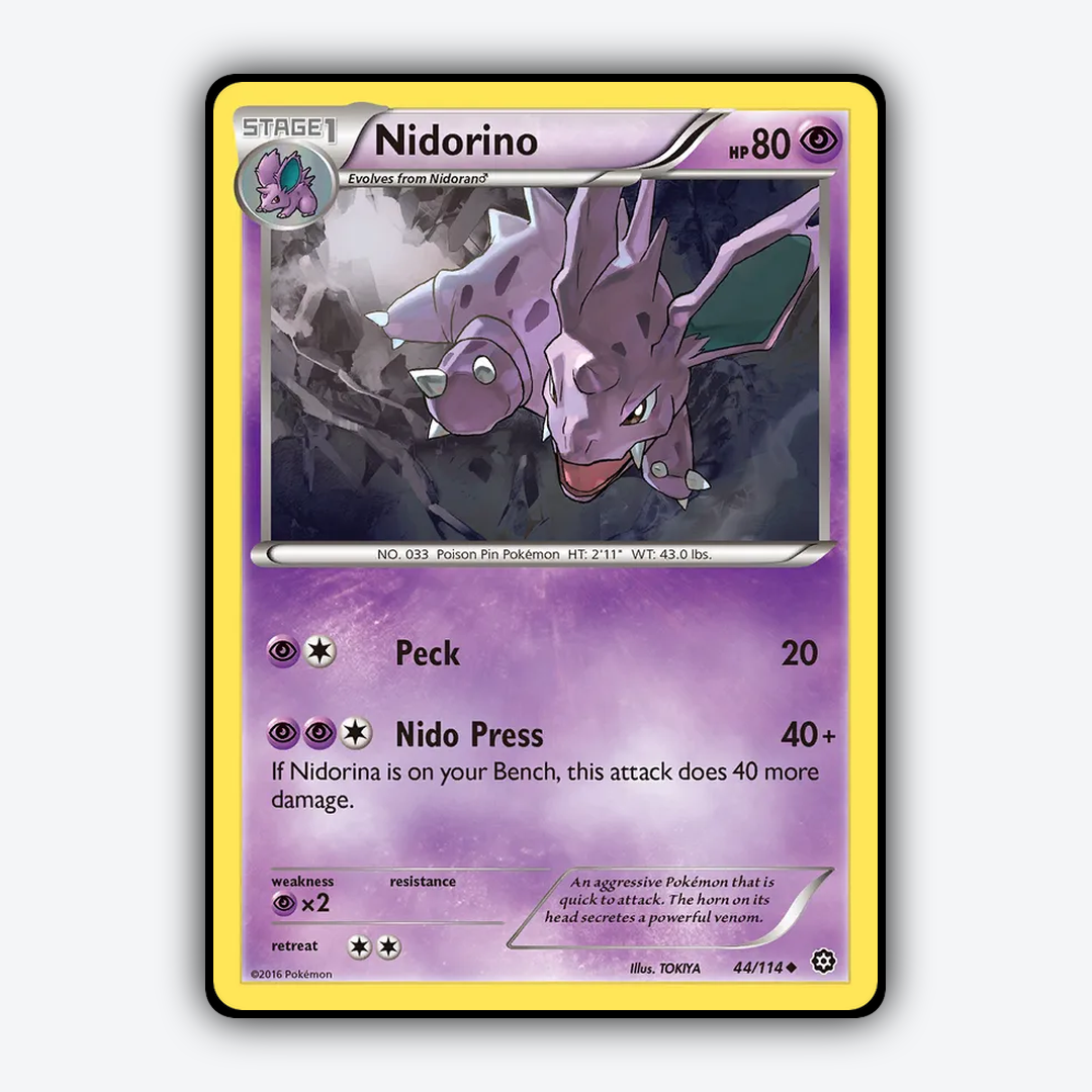 Nidorino 044/114 - Steam Siege Set - Card Rug