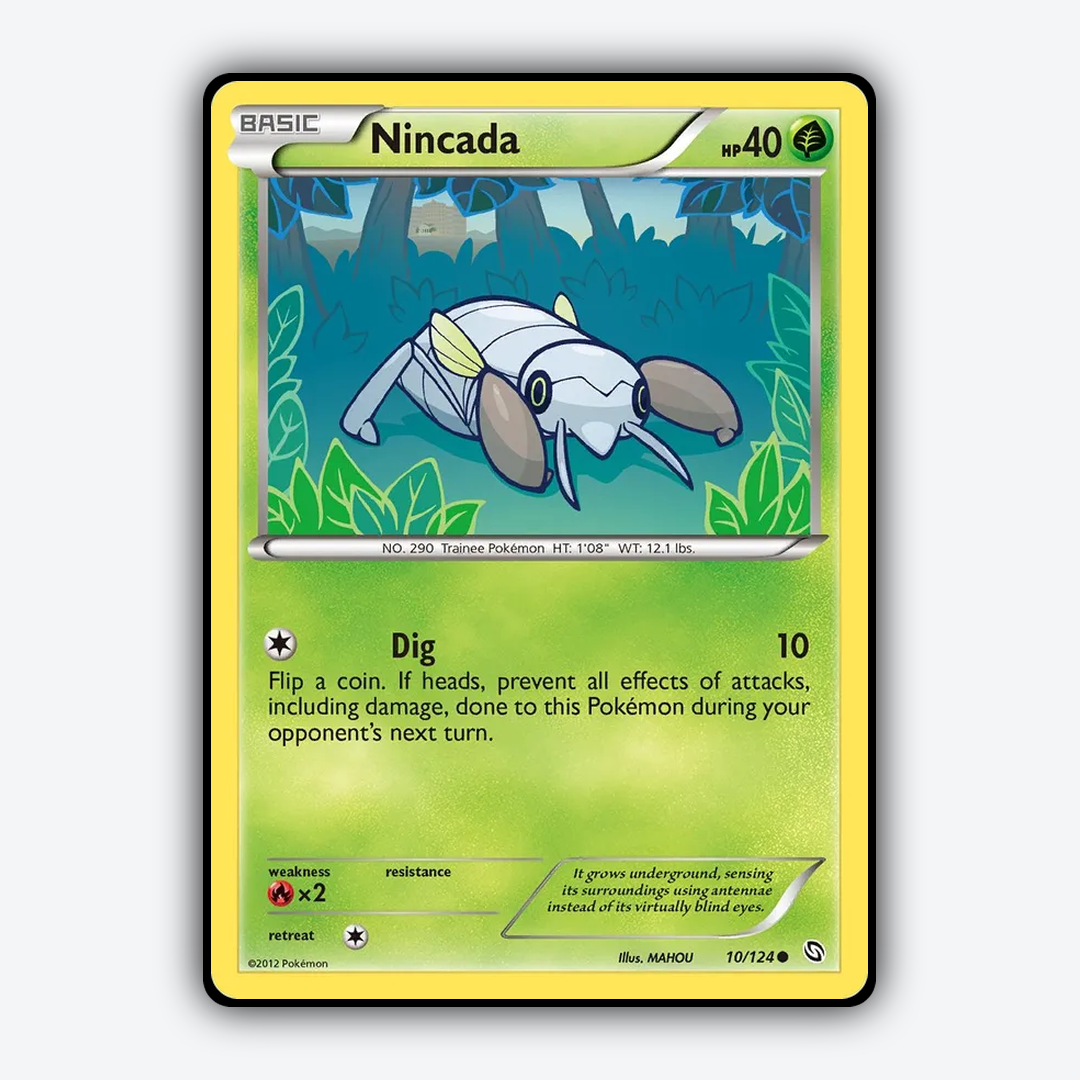 Nincada 010/124 - Dragons Exalted Set - Card Rug