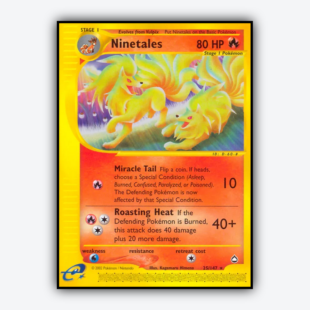 Ninetales 025/147 - Aquapolis Set - Card Rug