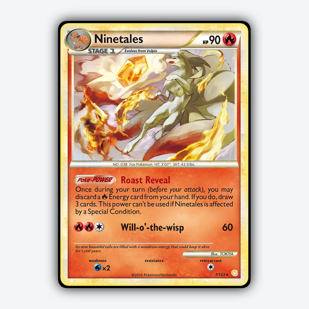 Ninetales 007/123 - HeartGold & SoulSilver Set - Card Rug