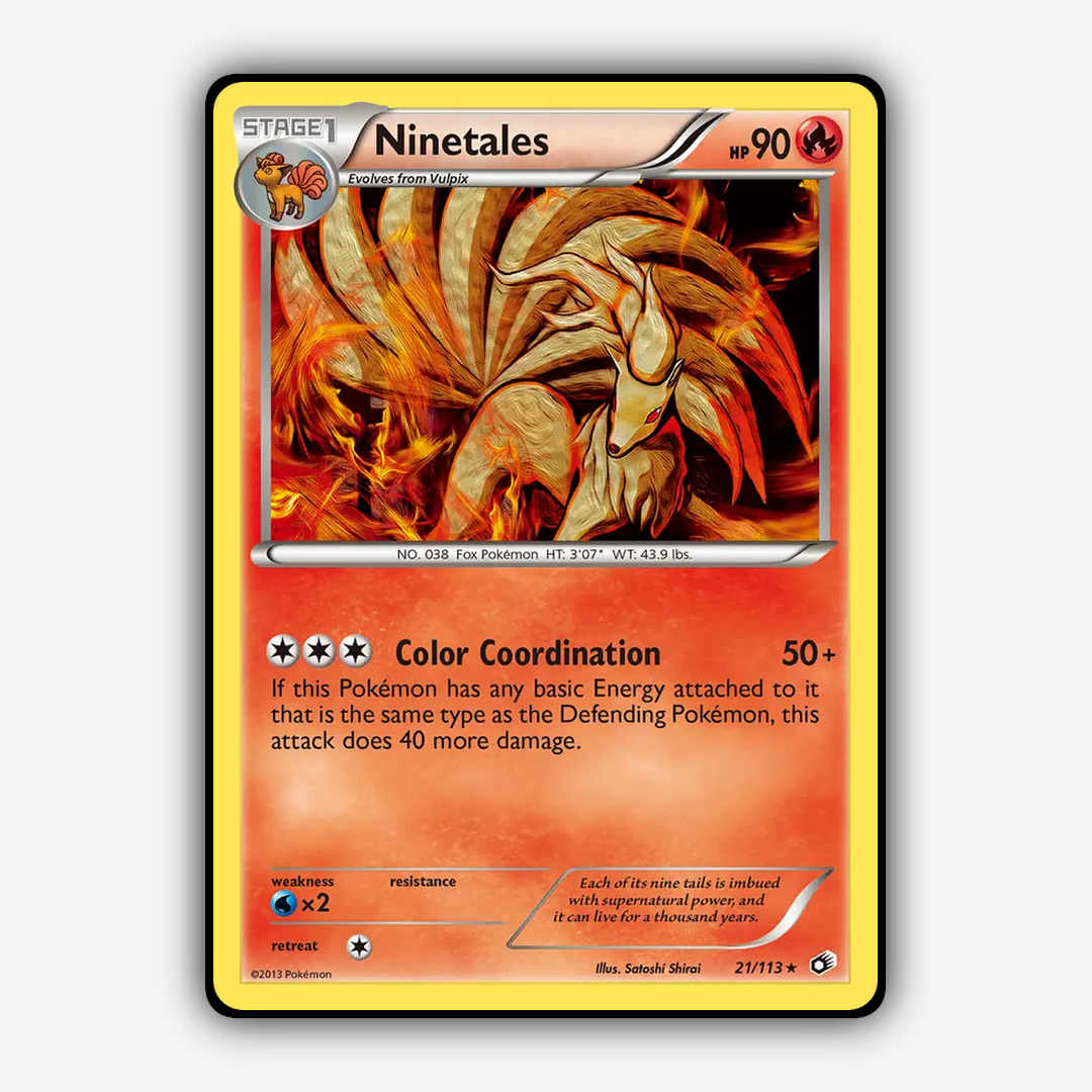 Ninetales 021/113 - Legendary Treasures Set - Card Rug