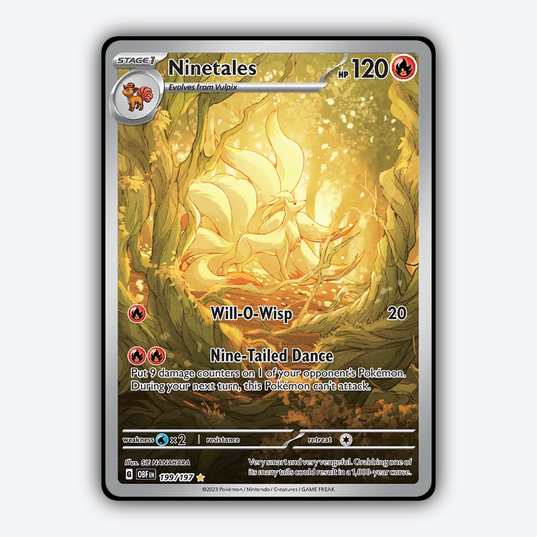 Ninetales #199 - Obsidian Flames Set - Card Rug