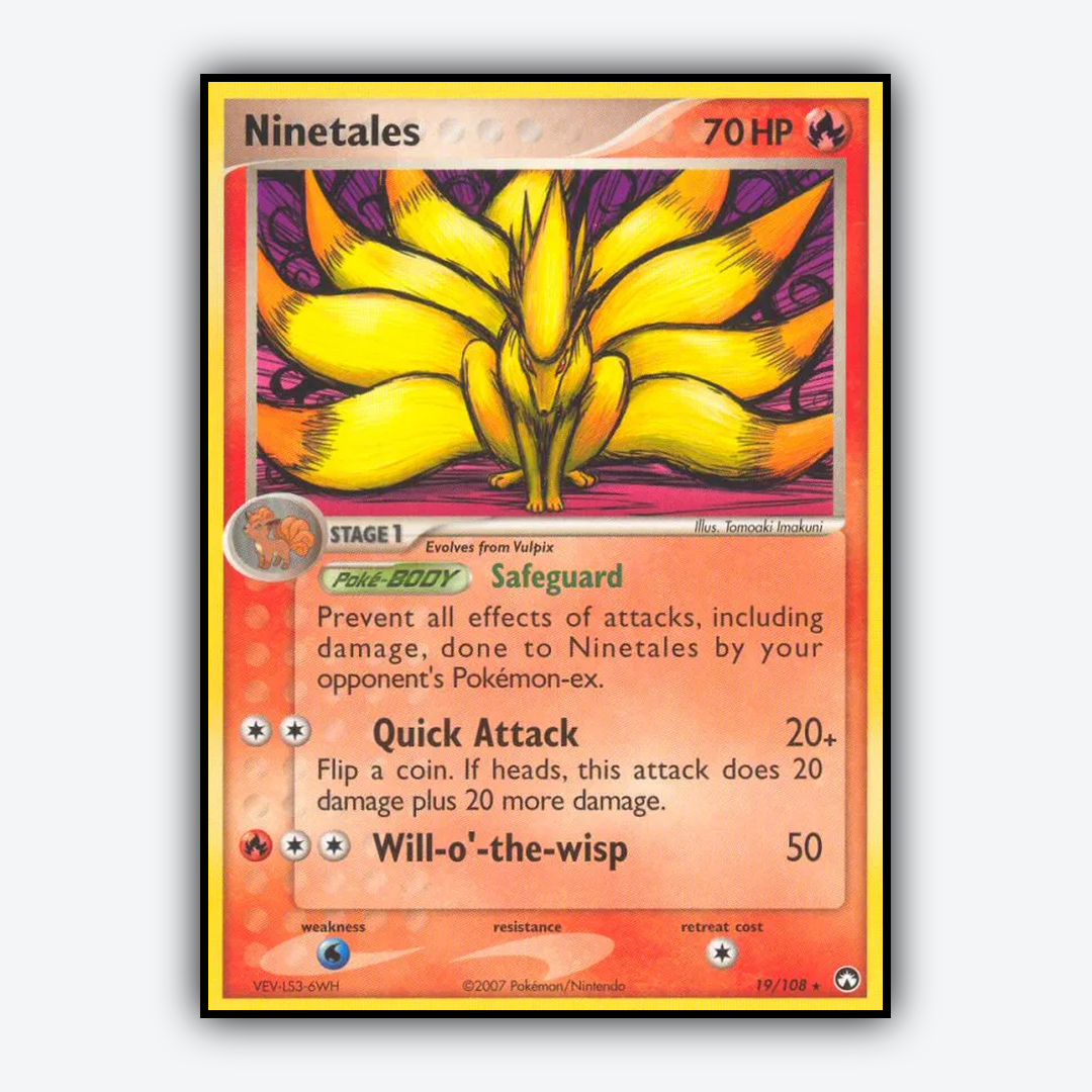 Ninetales 019/108 - Power Keepers Set - Card Rug