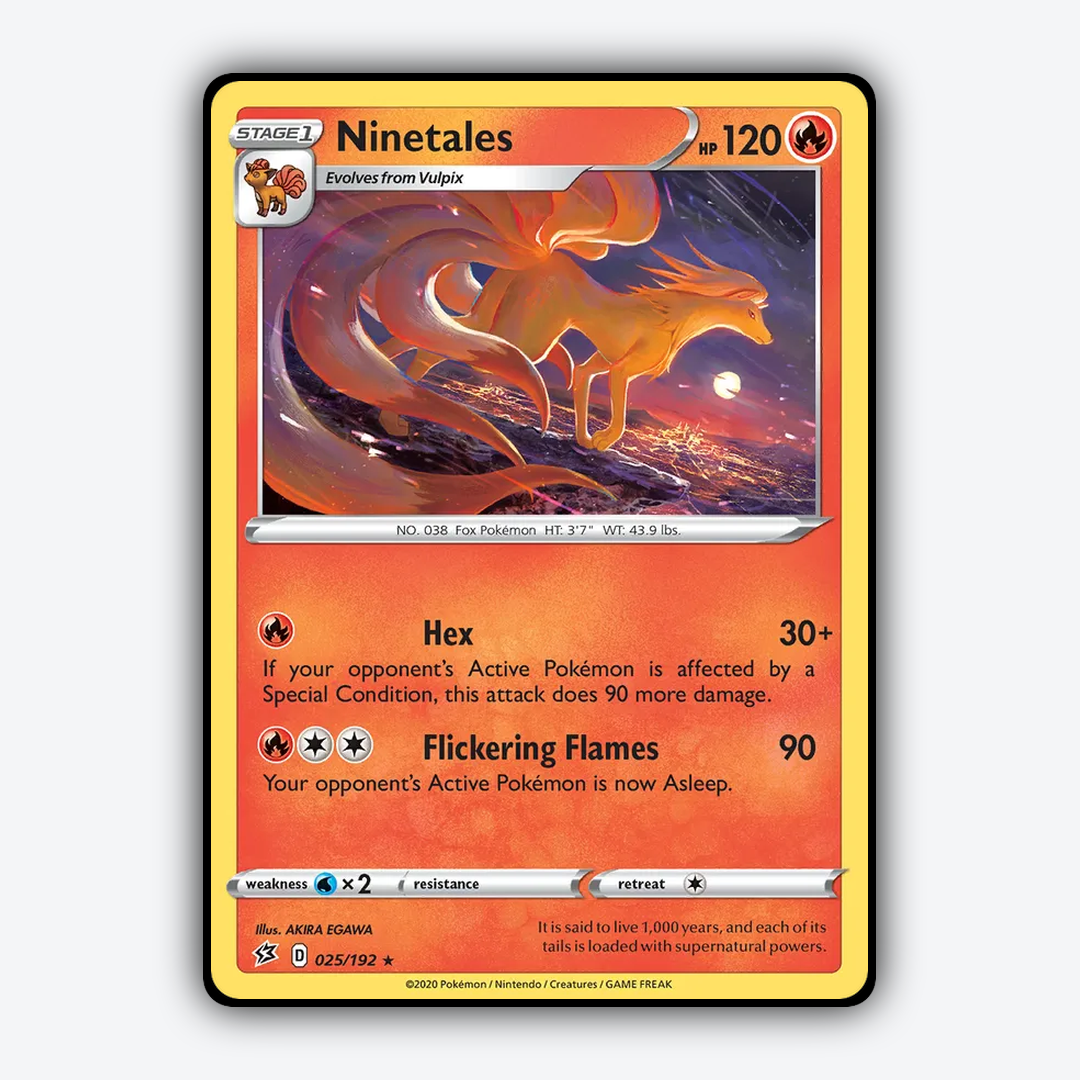 Ninetales 025/192 - Rebel Clash Set - Card Rug