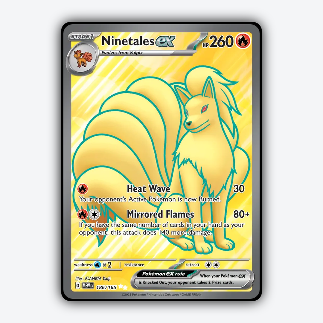 Ninetales ex #186 - 151 Set - Card Rug
