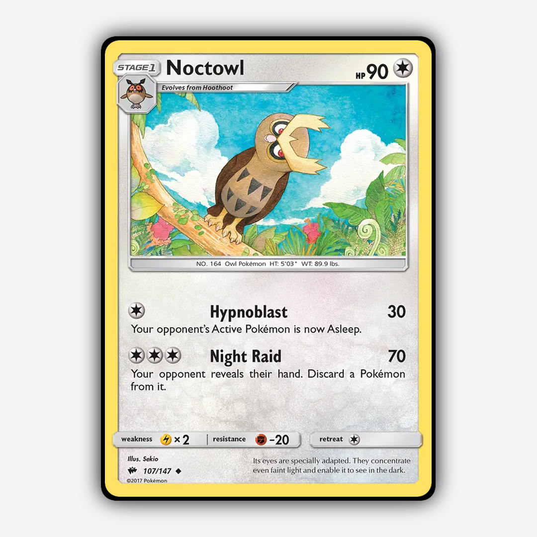Noctowl 107/147 - Burning Shadows Set - Card Rug