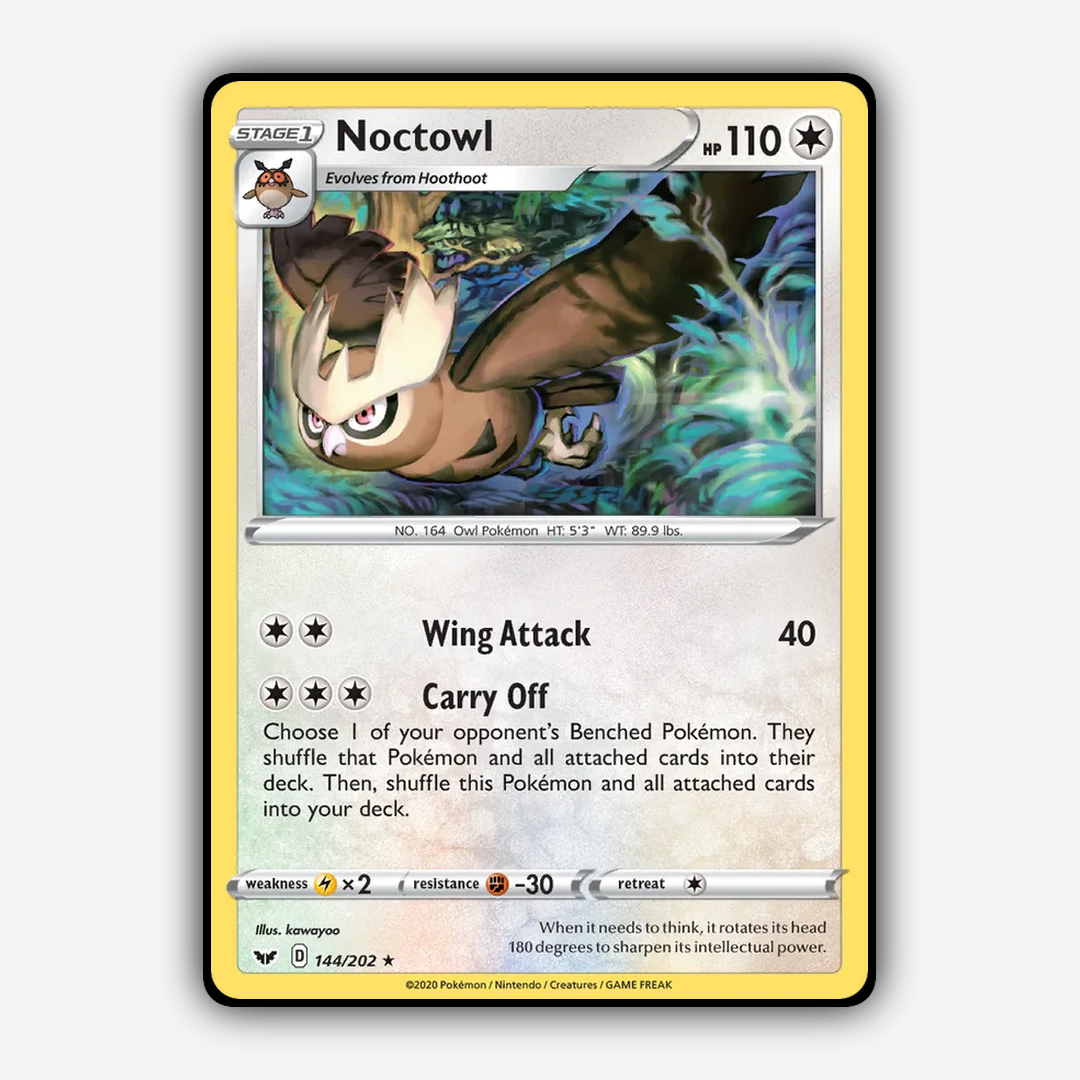 Noctowl 144/202 - Sword & Shield Set - Card Rug