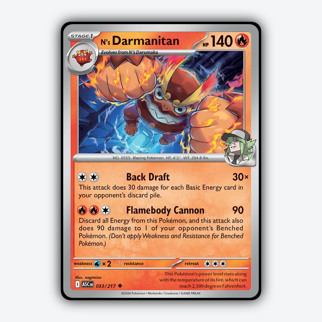 N's Darmanitan 033/217 - Ascended Heroes Set - Card Rug
