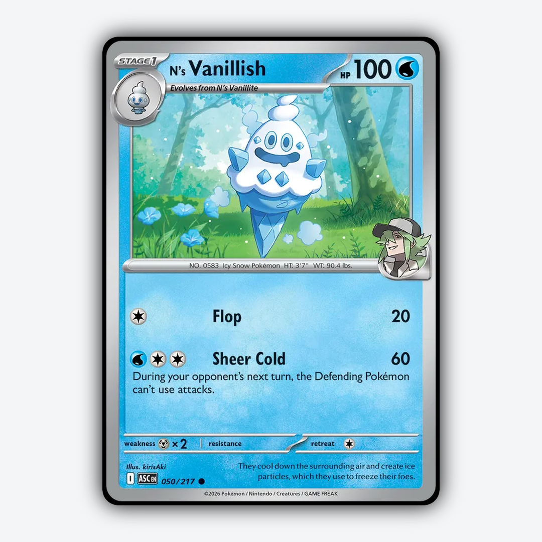 N's Vanillish 050/217 - Ascended Heroes Set - Card Rug