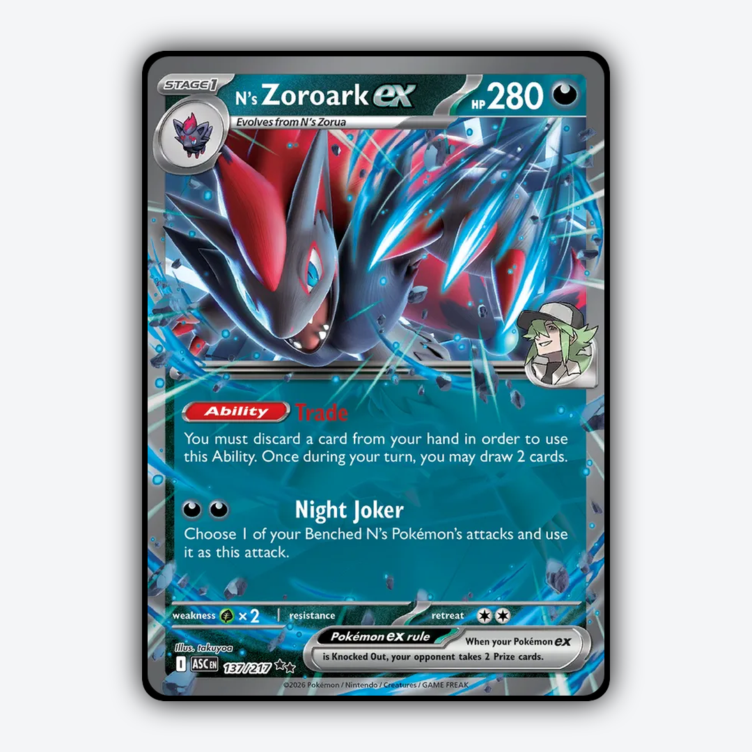 N's Zoroark ex 137/217 - Ascended Heroes Set - Card Rug