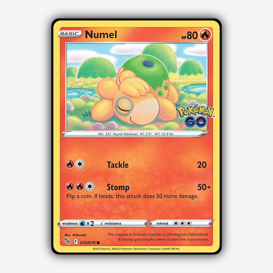 Numel 013/78 - Pokémon GO Set - Card Rug