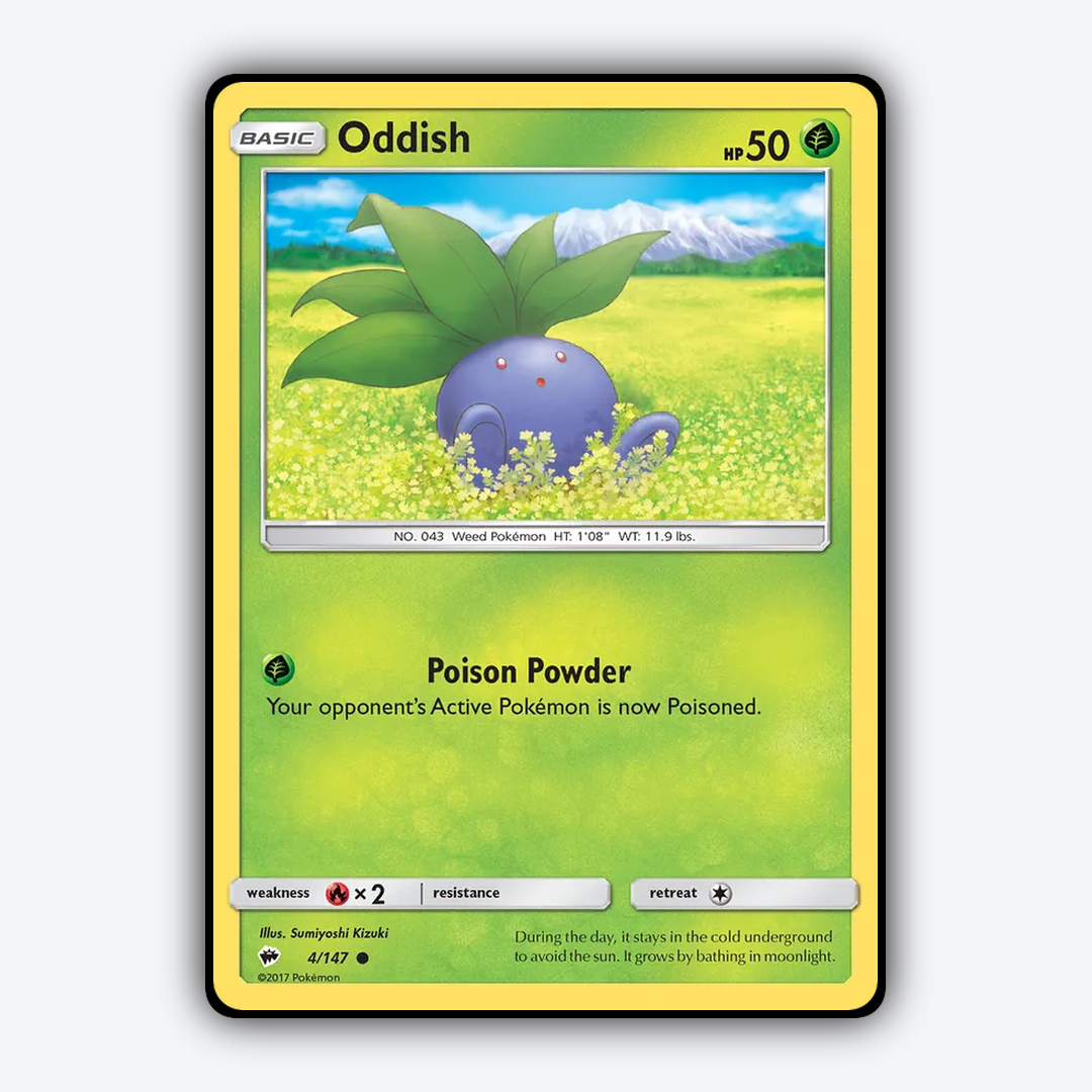 Oddish 004/147 - Burning Shadows Set - Card Rug
