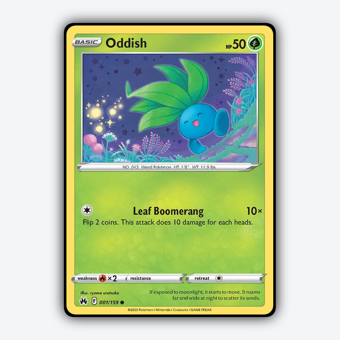 Oddish 001/159 - Crown Zenith Set - Card Rug